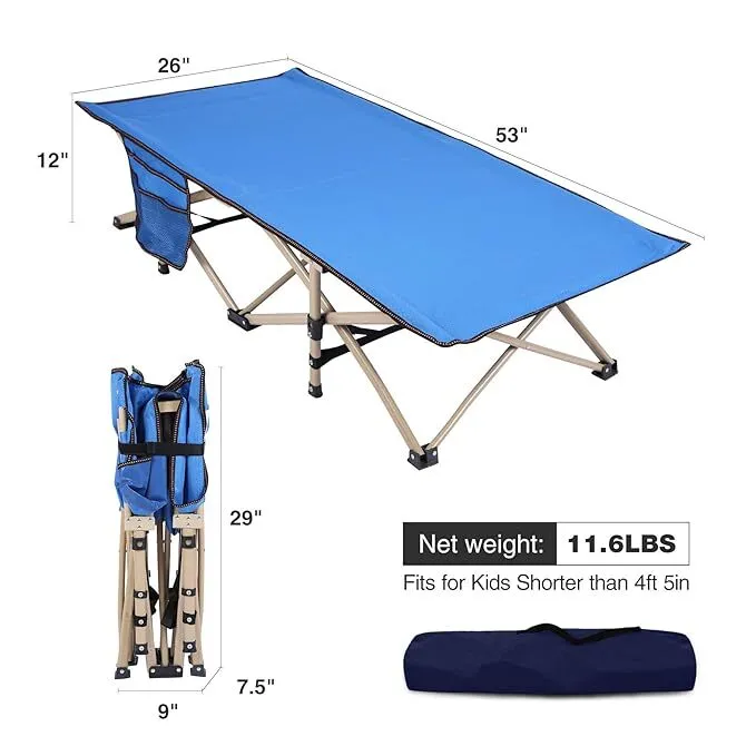 Camping Cot (Blue)