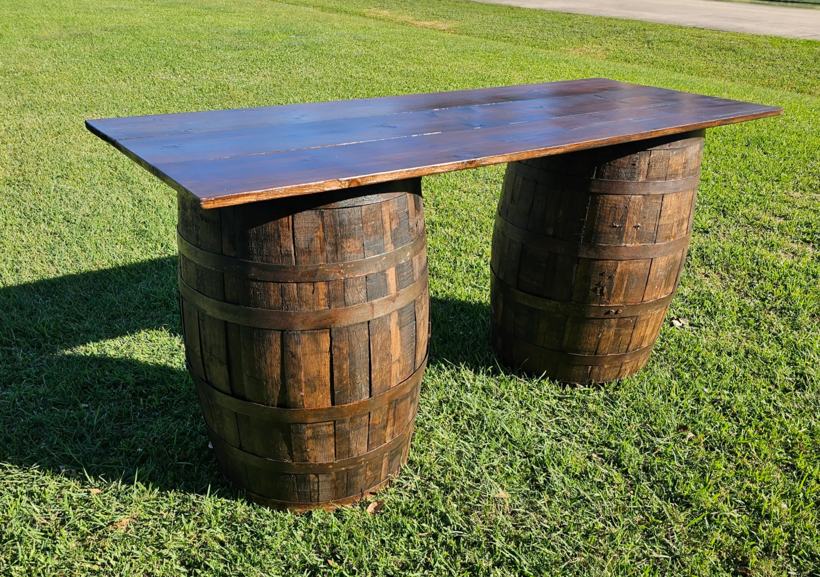 6ft Whiskey Barrel Table
