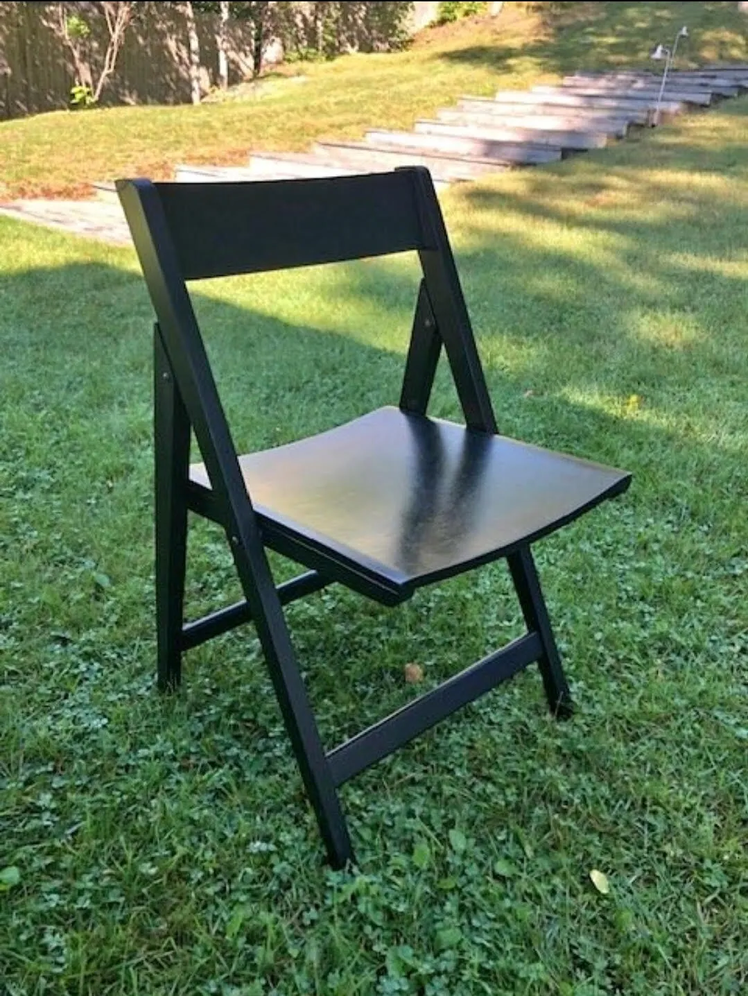 Black Wooden Folding Chair