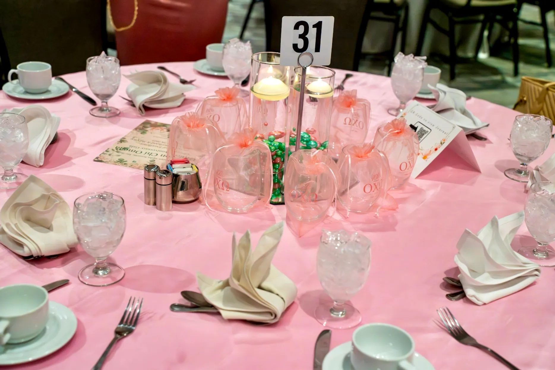 72" x 72" Pink Seamless Satin Square Tablecloth Overlay