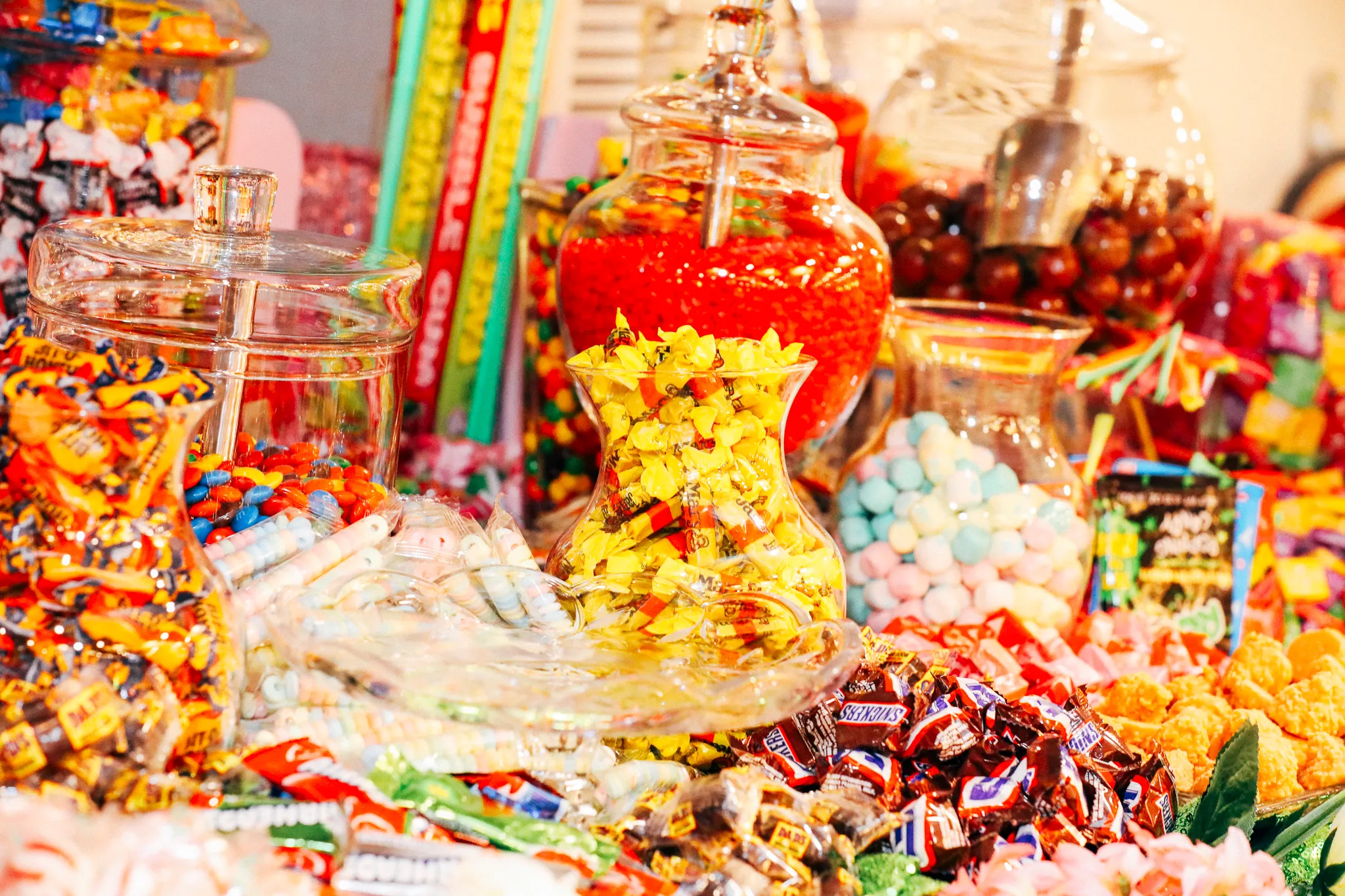 Clear Candy Jars for Candy Table Set of 3