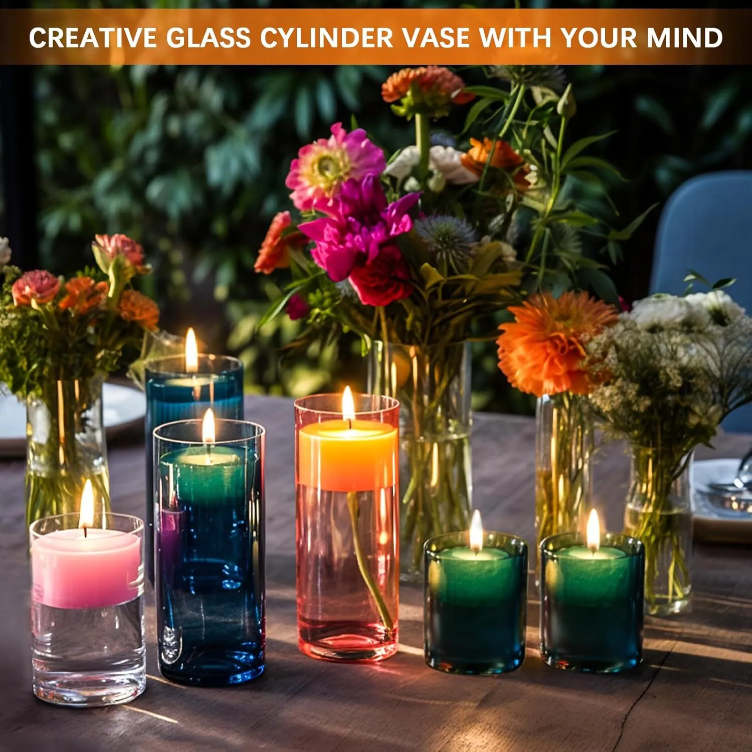 Cylinder Vases Diameter 9 inches