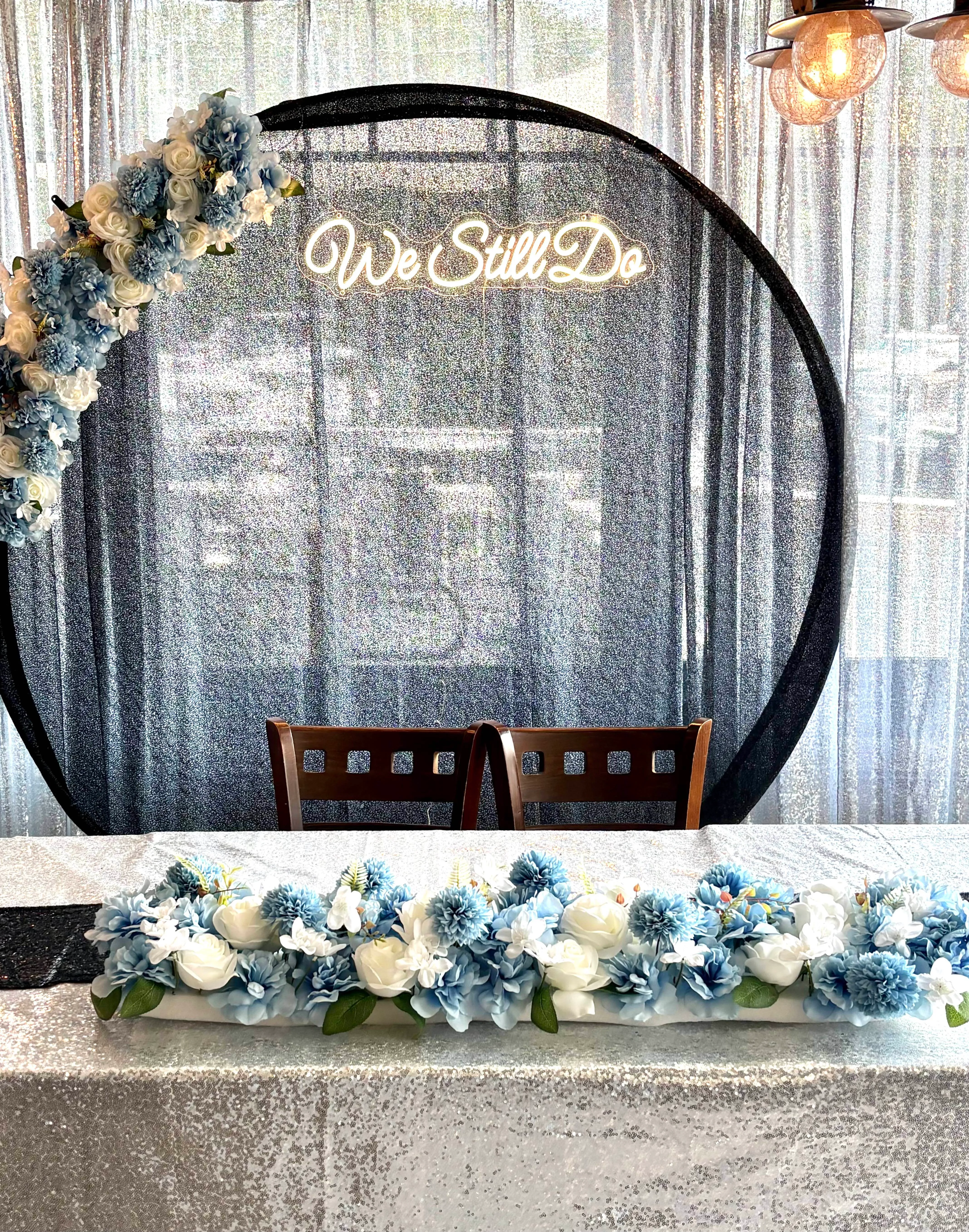 Custom LED Neon Wedding Backdrop We Still Do