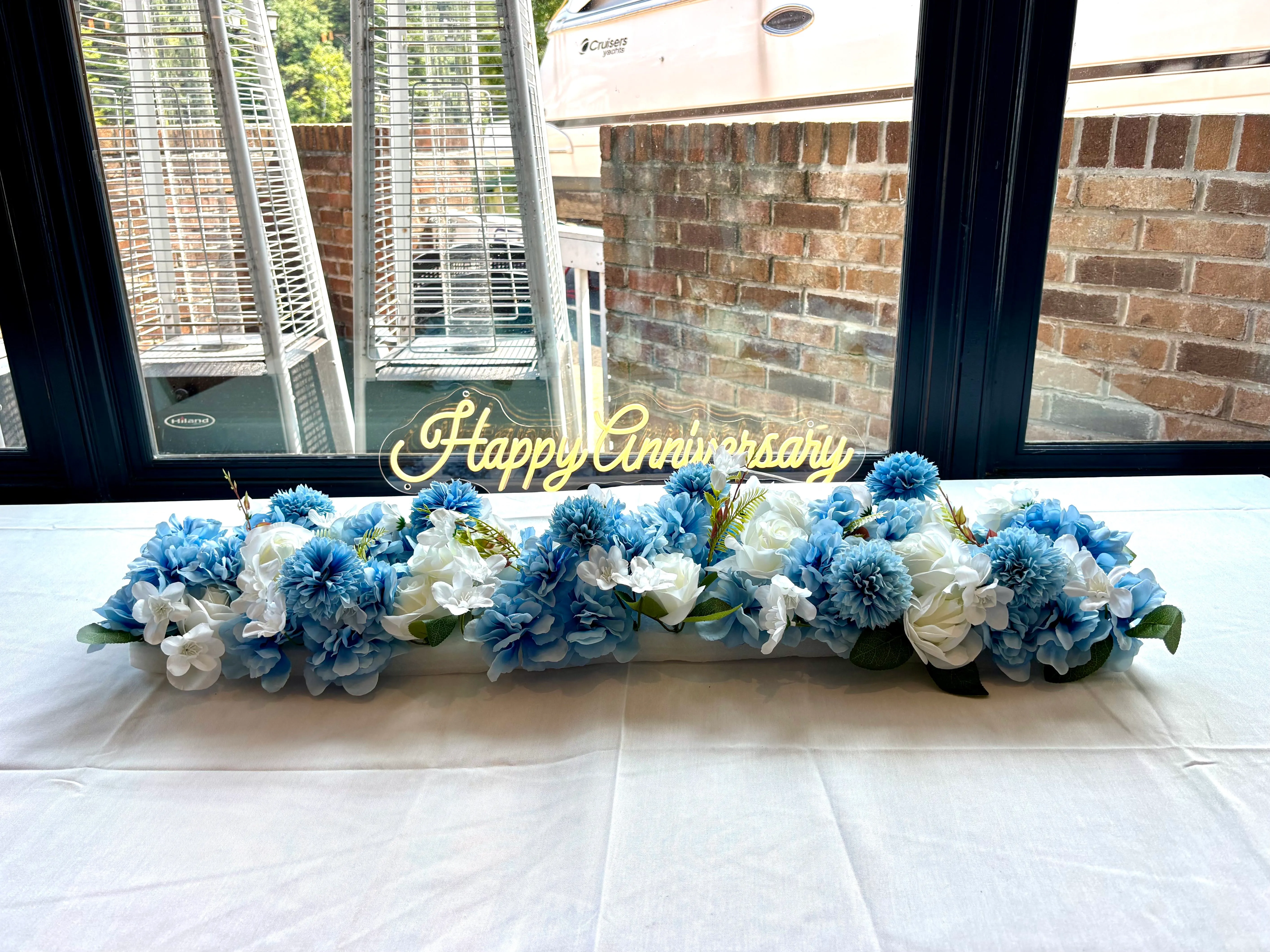 Custom LED Neon Wedding Backdrop Happy Anniversary