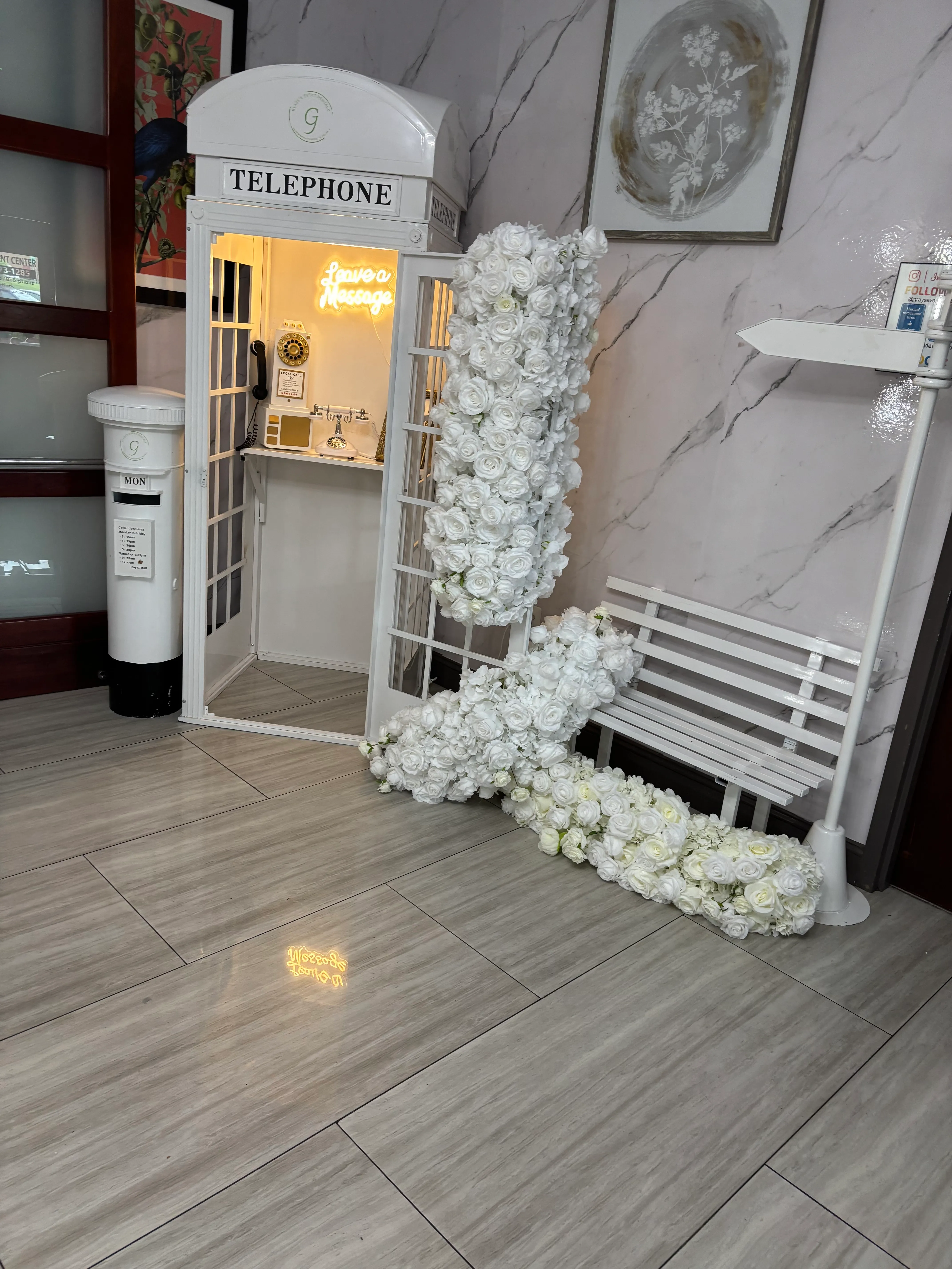 Flower Runner 12.5″x46″ Super Quality Silk Roses & Hydrangeas in White