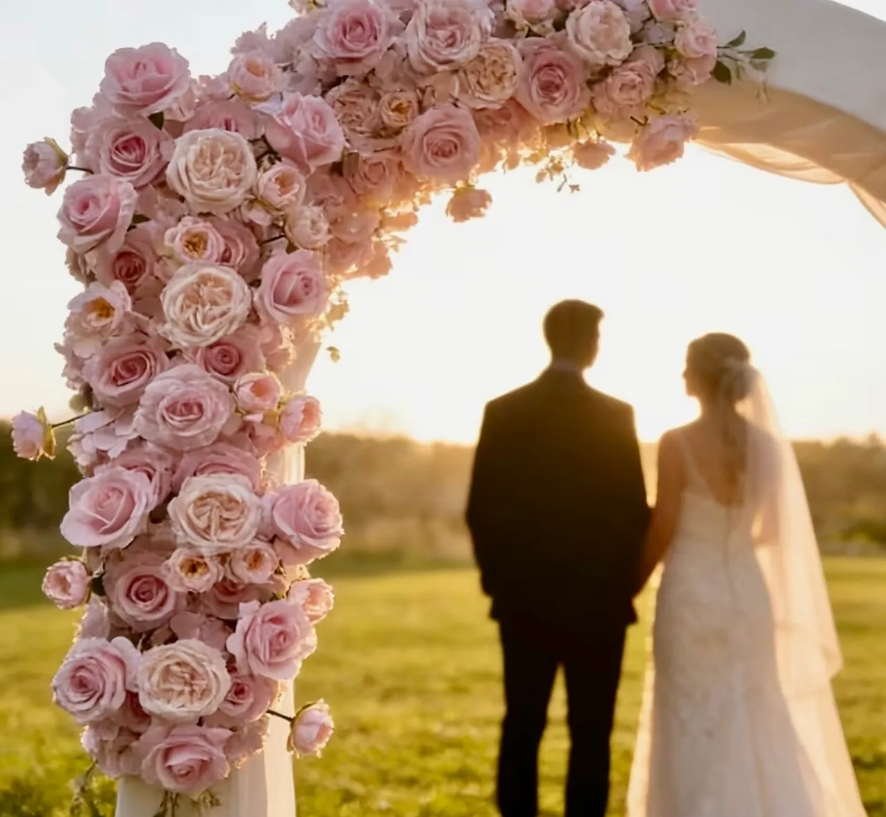 Pink Artificial Peony & Rose Flower Garland Decor
