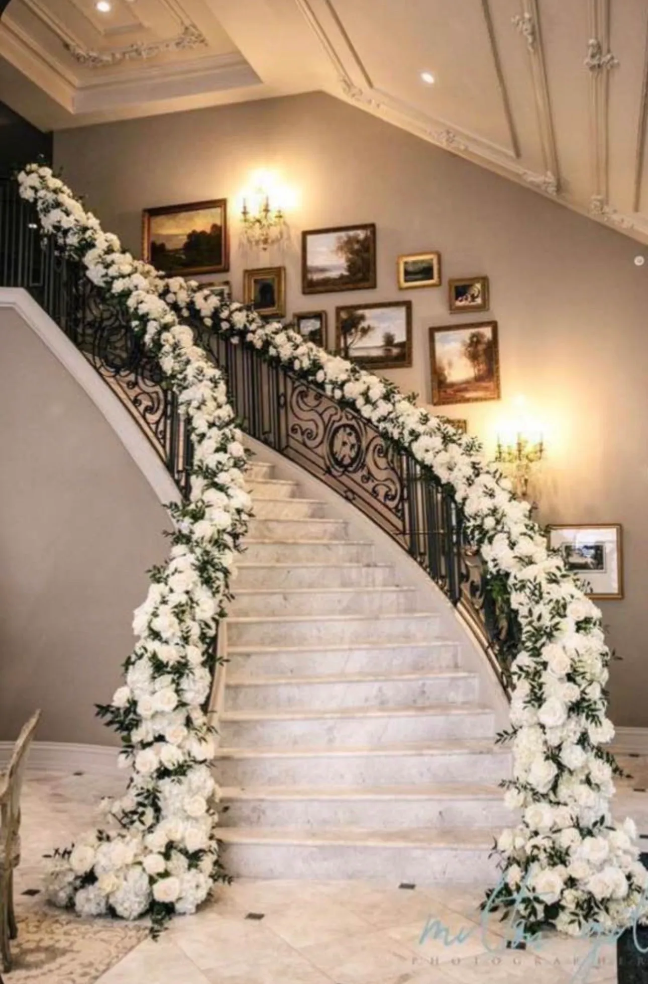 Artificial Green Flower Runner
