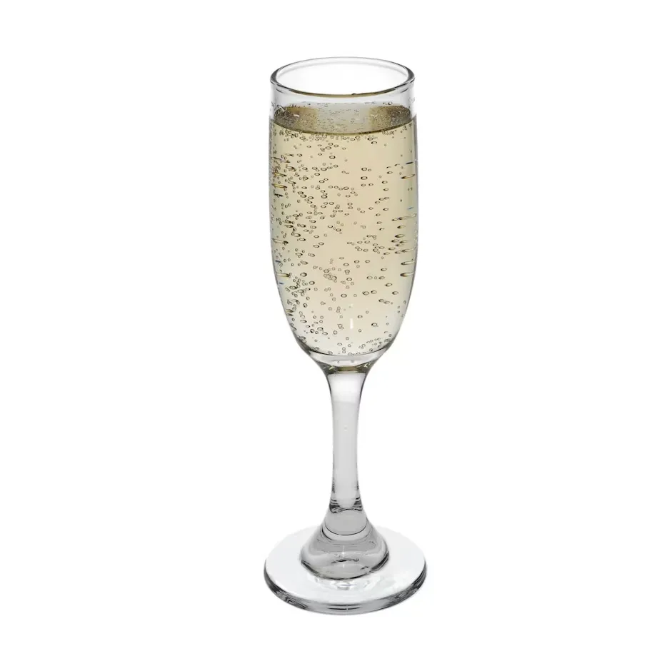 Tapered Glass Champagne Flutes, 6.25 oz.