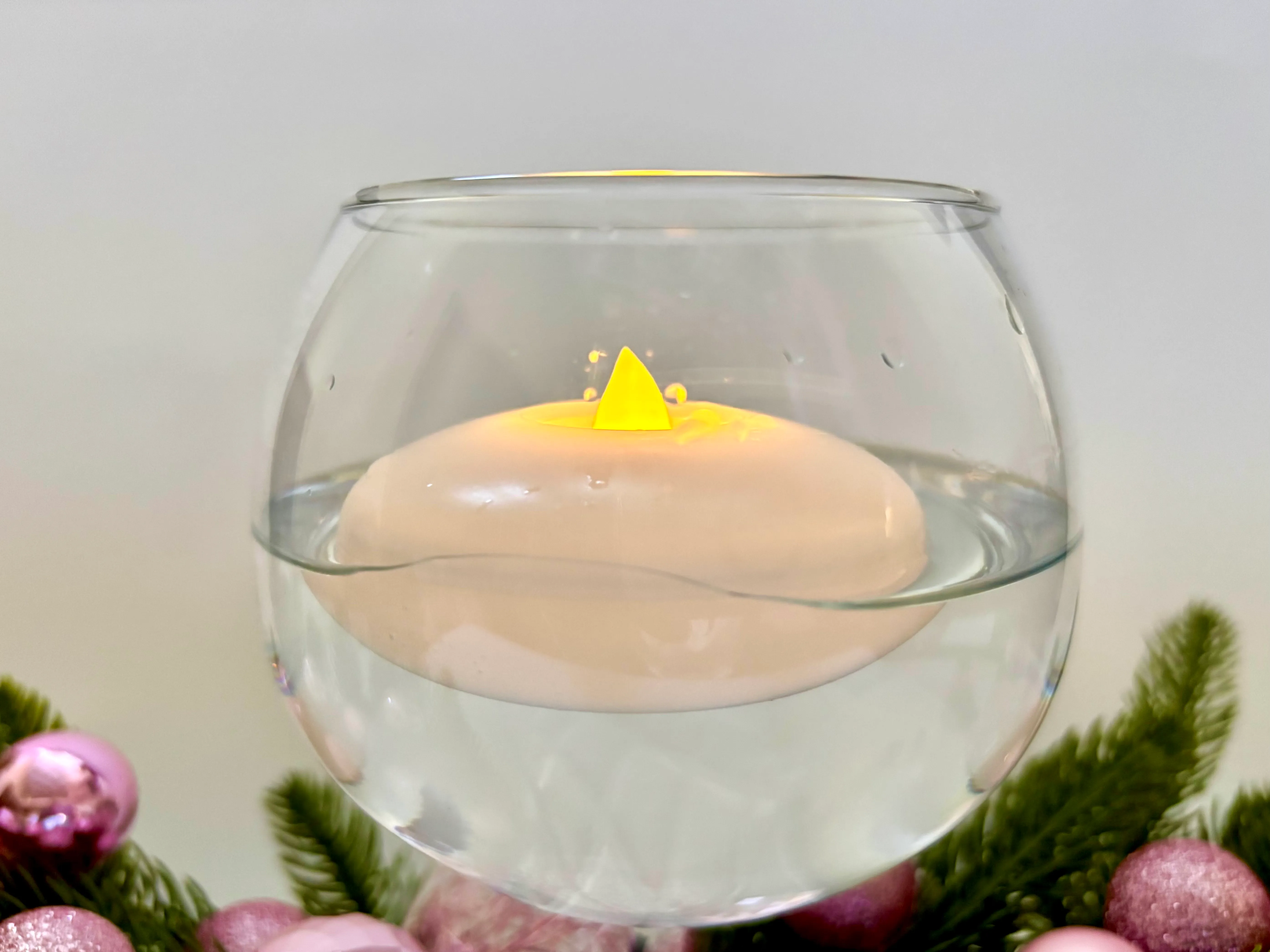 Homemory 24 Pack 3” Flameless Led Floating Candles, 200 Hour White Battery Operate Waterproof Tealights for Cylinder Vases, Centerpieces at Wedding Decor, Party, Pool