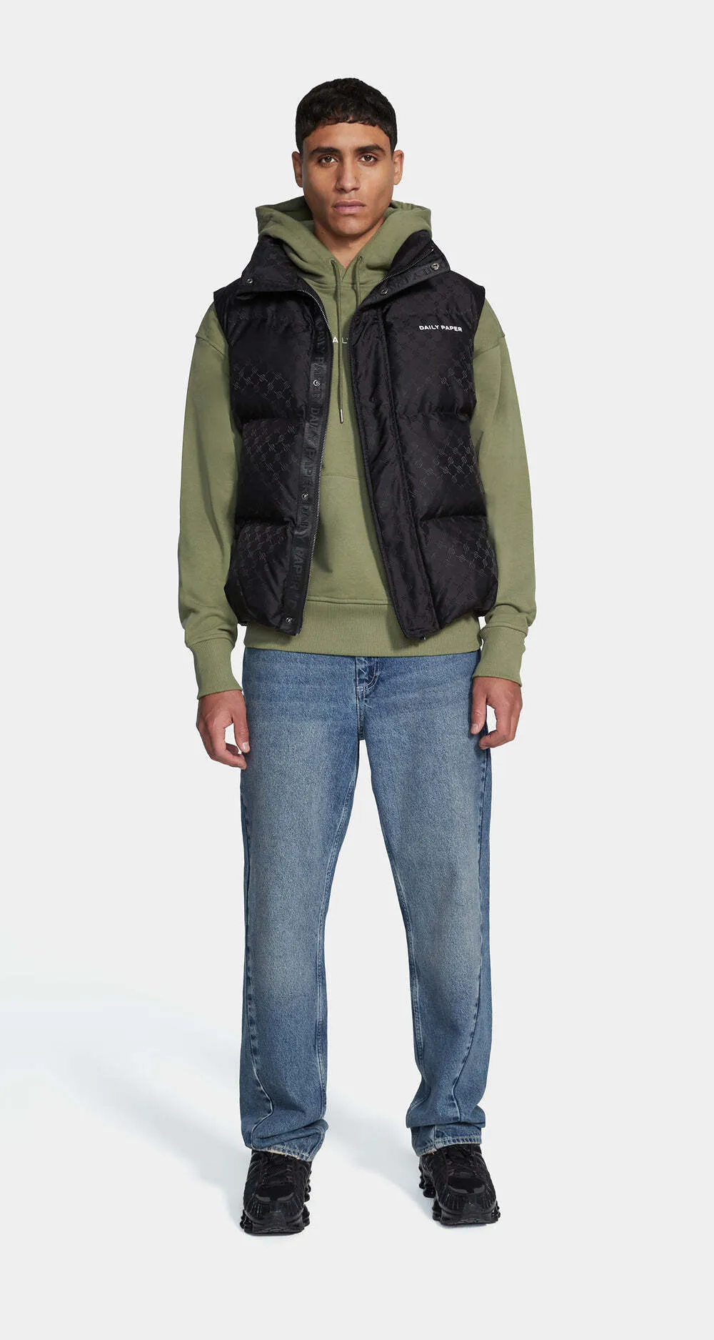 Daily Paper Black Monogram Pondo Bodywarmer