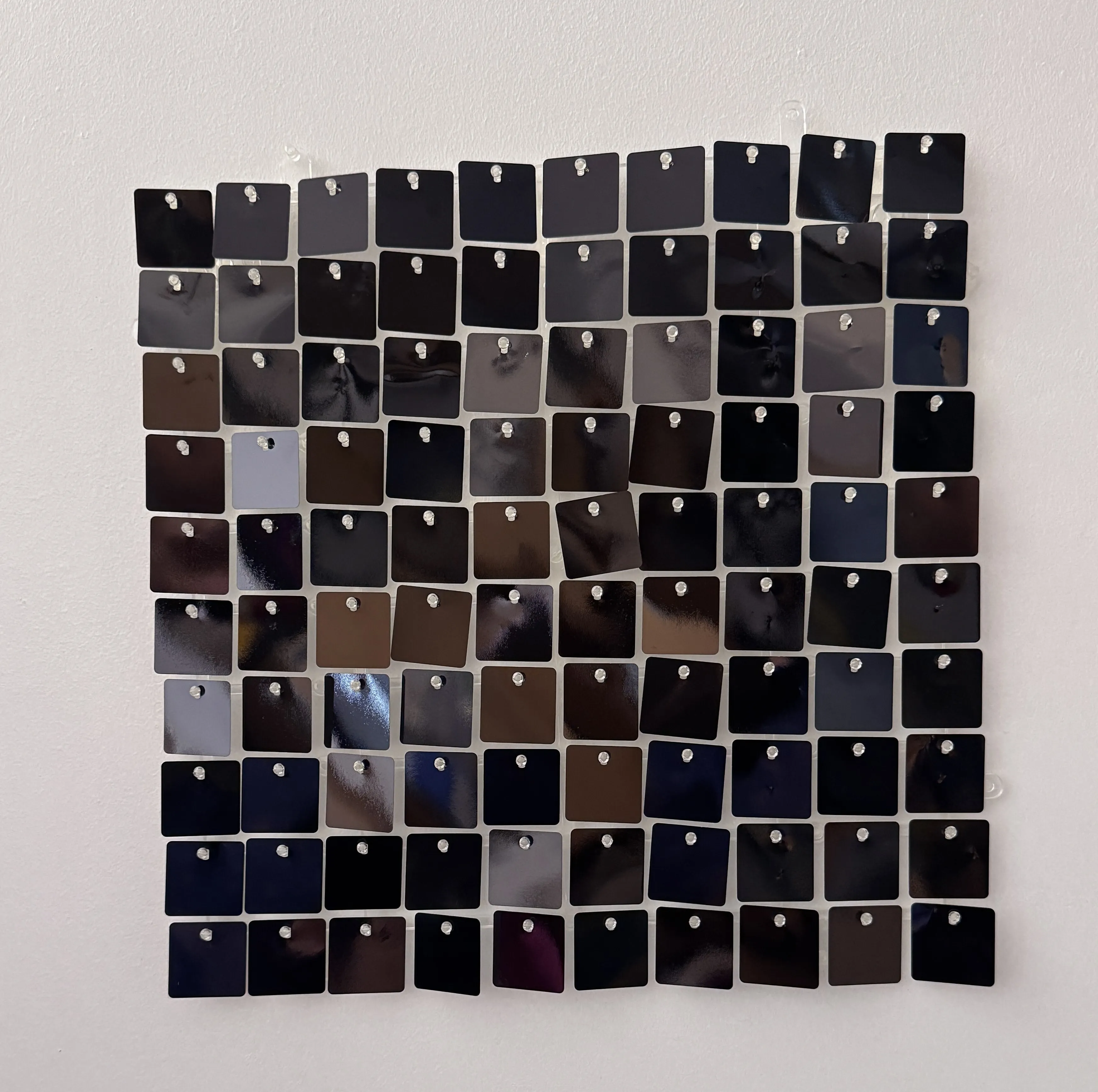 8ft by 8ft Mirror Black Shimmer Sequin Wall Backdrop - Only