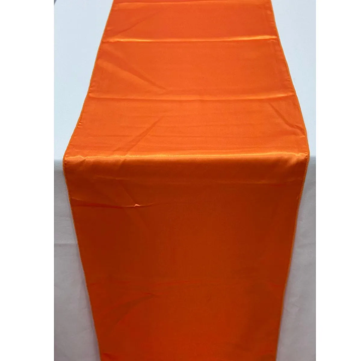 Orange Satin Table Runner Hire