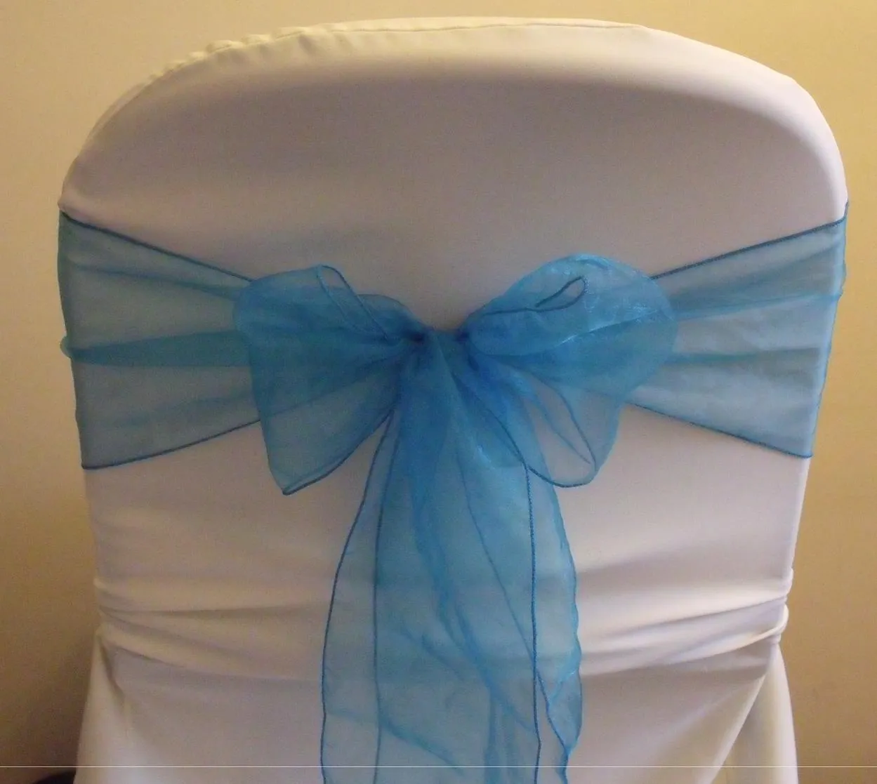 Turquoise Organza Chair Sash Hire