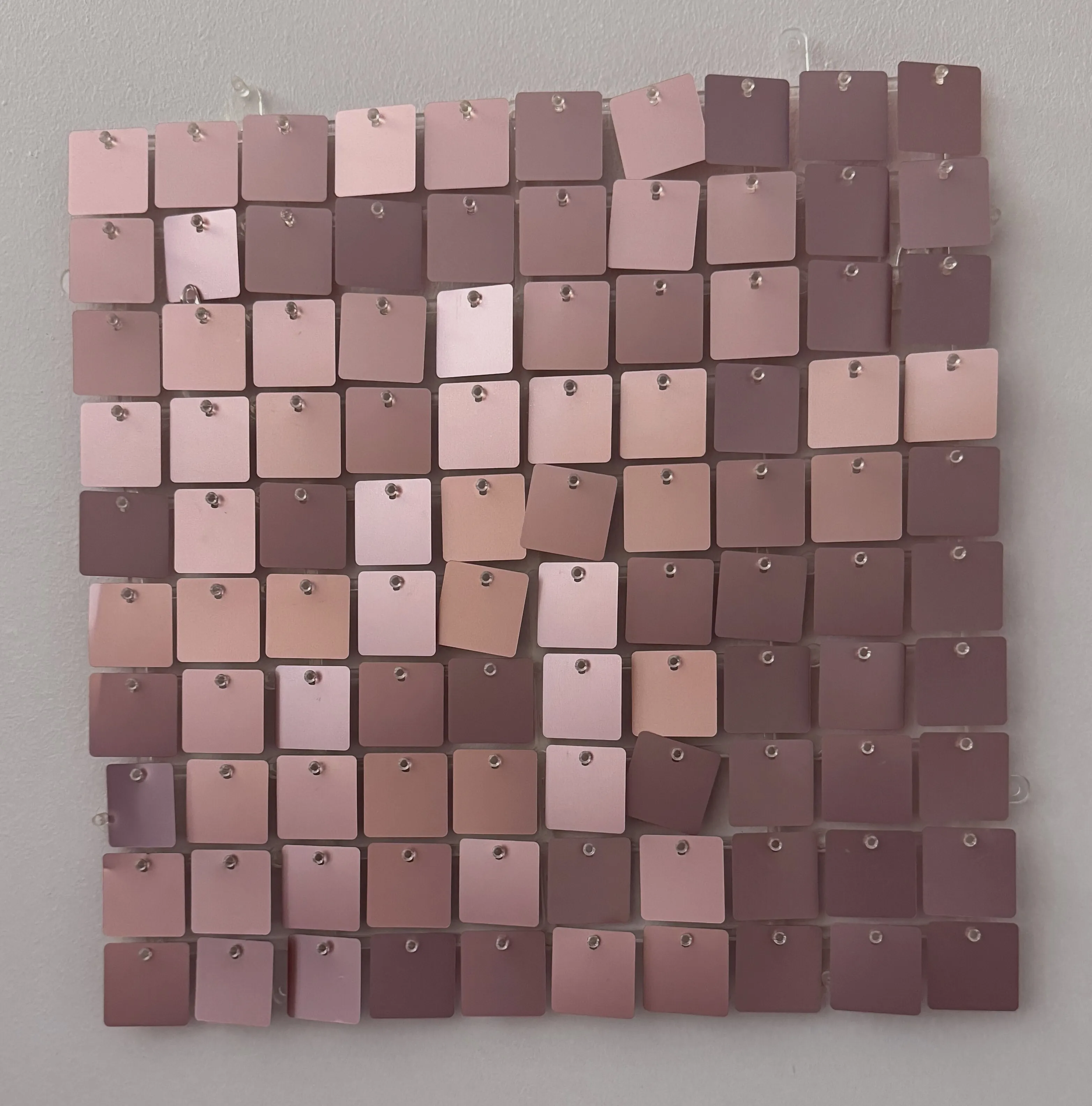 8ft by 8ft Matte Rose Gold Shimmer Sequin Wall Backdrop - Only