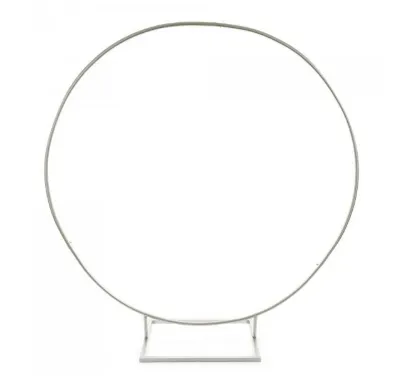 Round White Metal Hoop - Hire