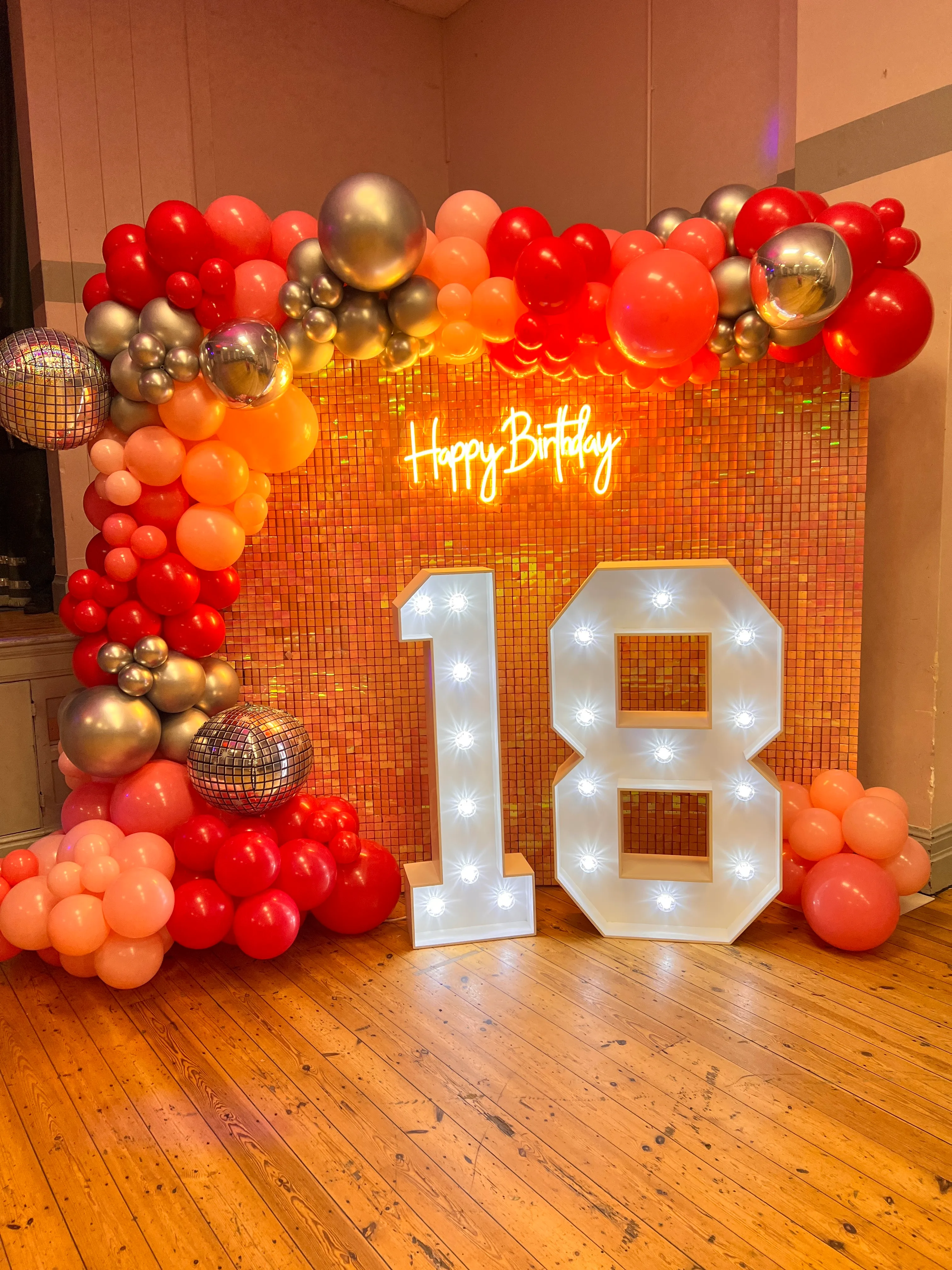 Happy Birthday Glamourous  Double Number - Birthday Party Package - Pink & Silver Theme