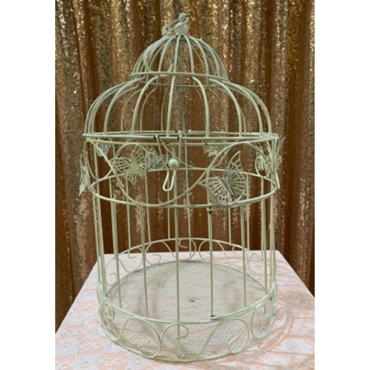 Large Cream Birdcage For Hire