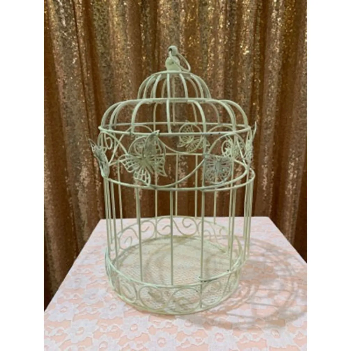 Small Cream Birdcage For Hire