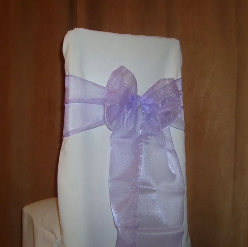 Lilac Organza Chair Sash Hire