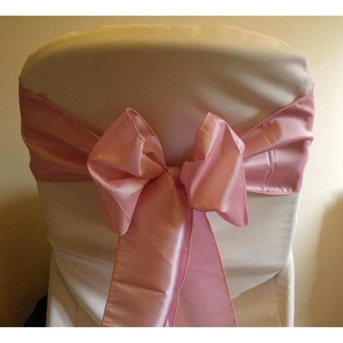 Bubblegum Pink Taffeta Chair Sash Hire