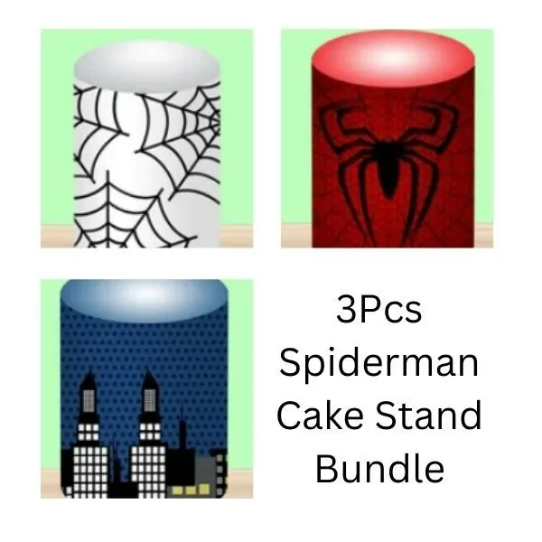 3Pcs Spiderman Cake Stand Bundle