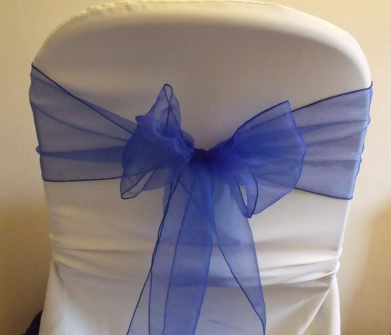 Royal blue Organza Chair Sash