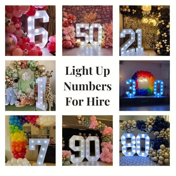 4ft Tall LED Light Up Numbers