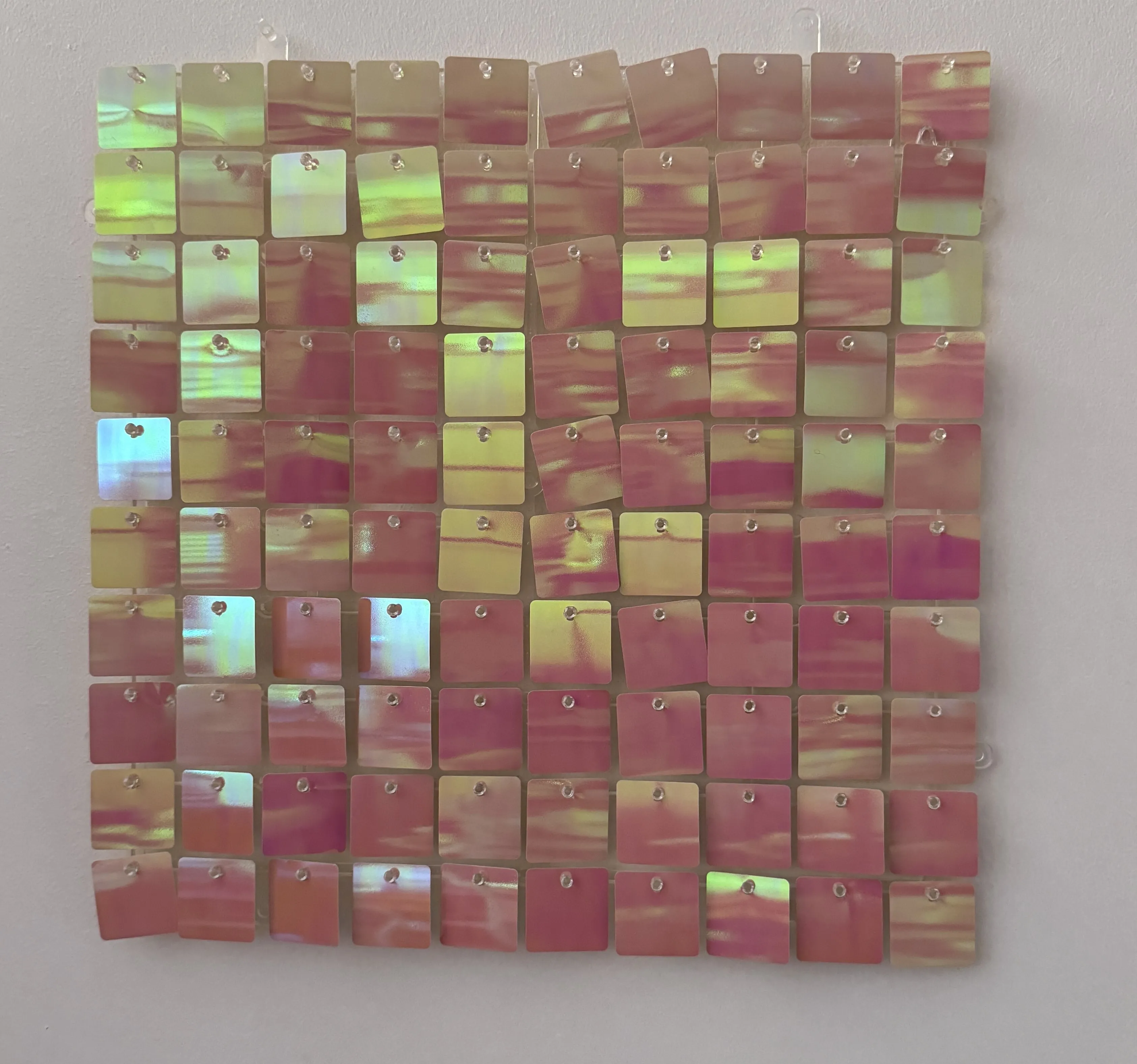 6ft by 6ft Fancy Pale Pink Shimmer Sequin Wall Backdrop - Only