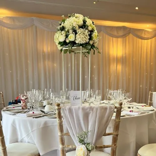 Silk Flower Posy with 70cm Gold Stand - Package