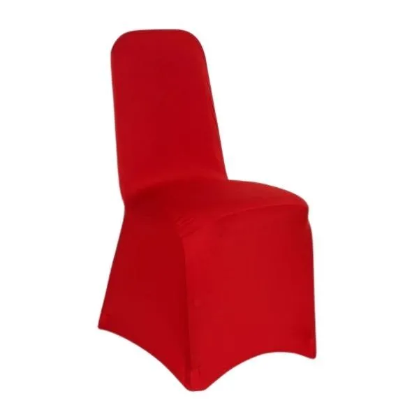 Red Lycra Stretch Spandex Chair Cover Hire
