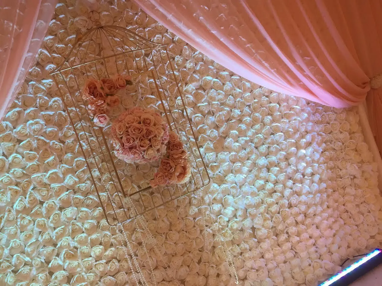 3m Cream Rose Flower Wall