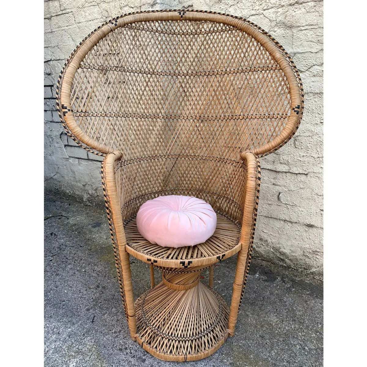 Vintage Wicker Peacock Chair