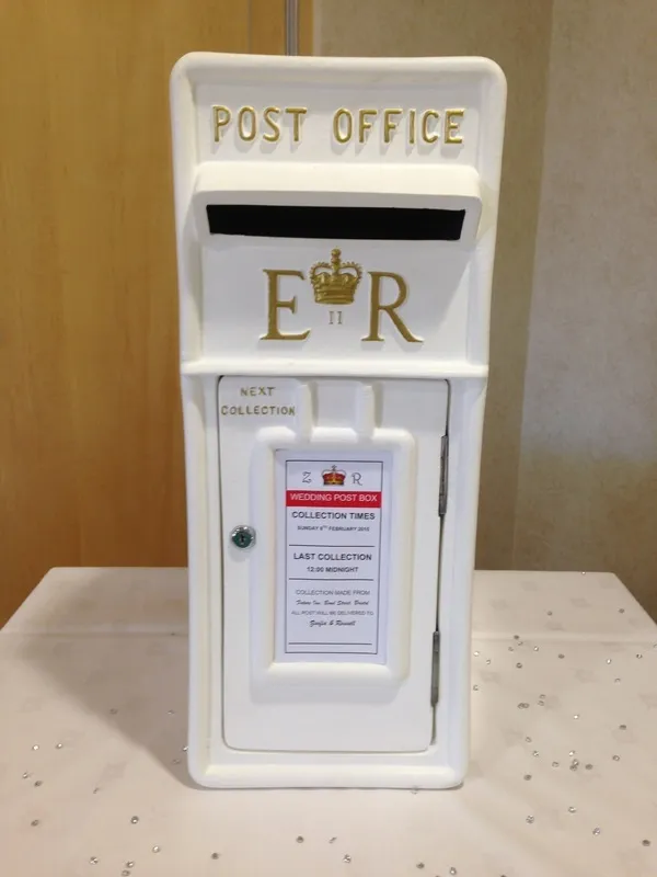 Traditional Royal Mail Wedding Post Box - Cream