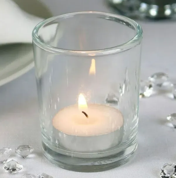 Clear Glass Tea Light Holder