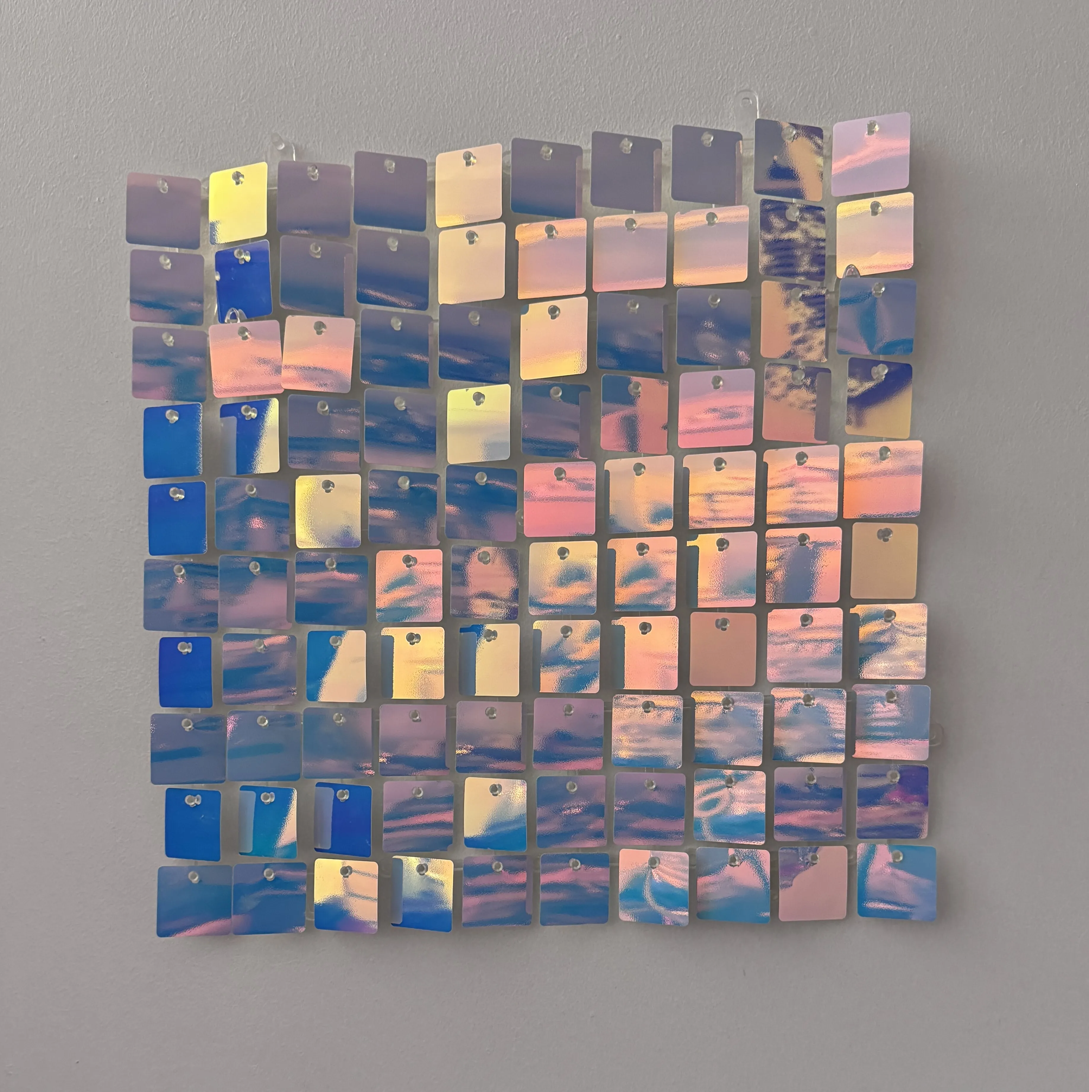 7ft x 7ft Fancy Blue Shimmer Sequin Wall Backdrop - Only