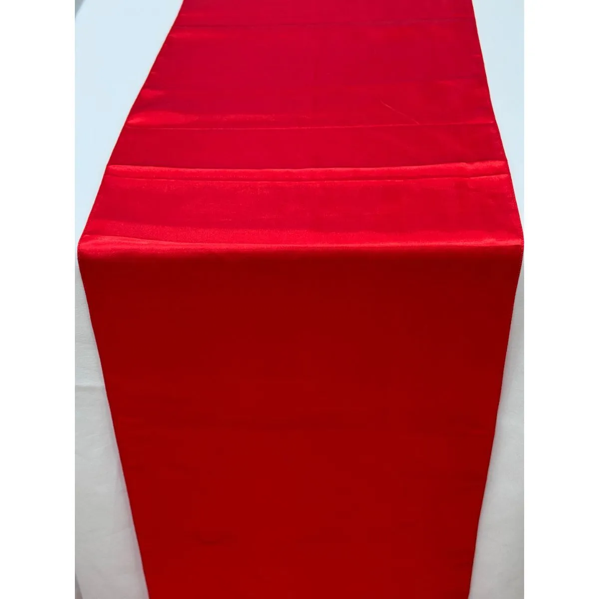 Red Satin Table Runner Hire
