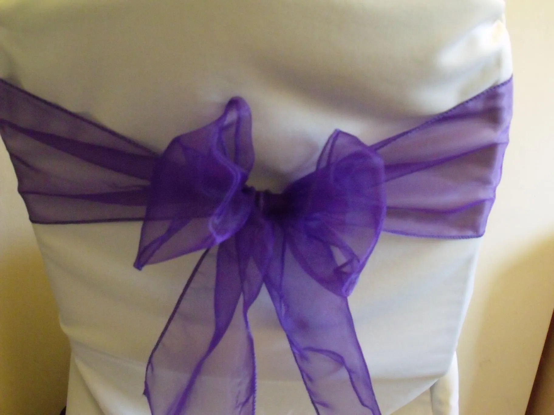 Cadbury Purple Organza Chair Sash