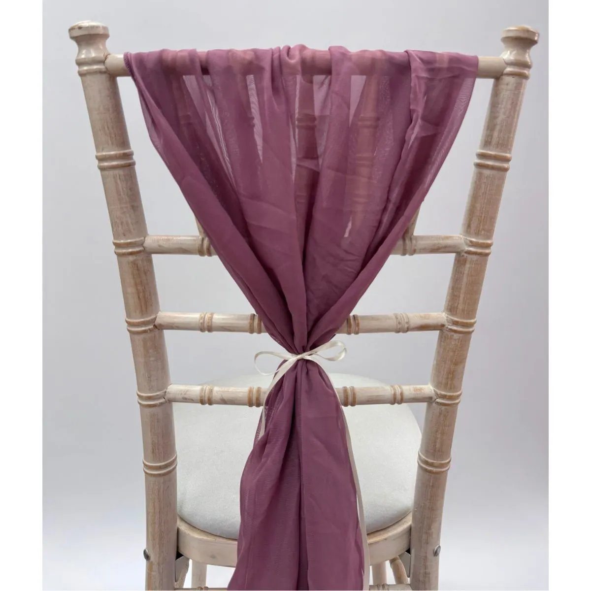 Mauve Vertical Chair Drape Hire