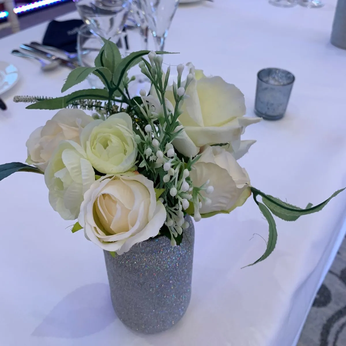 Silver Glitter Jars For Hire