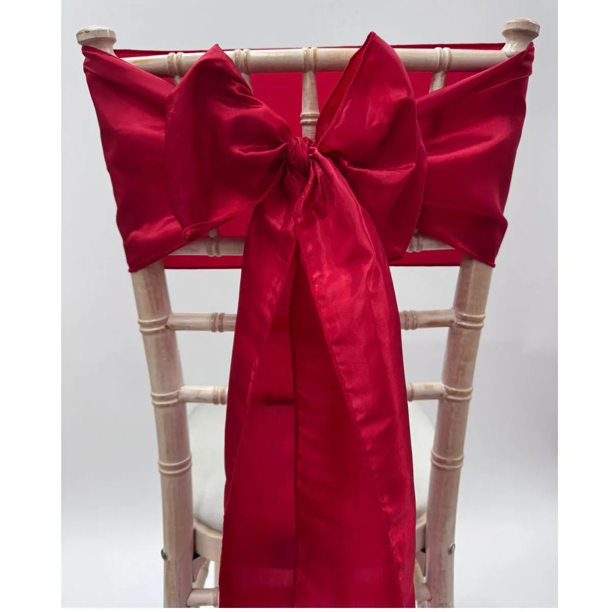 Red Taffeta Chair Sash Hire