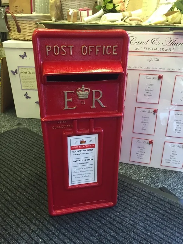 Traditional Royal Mail Wedding Post Box - Red