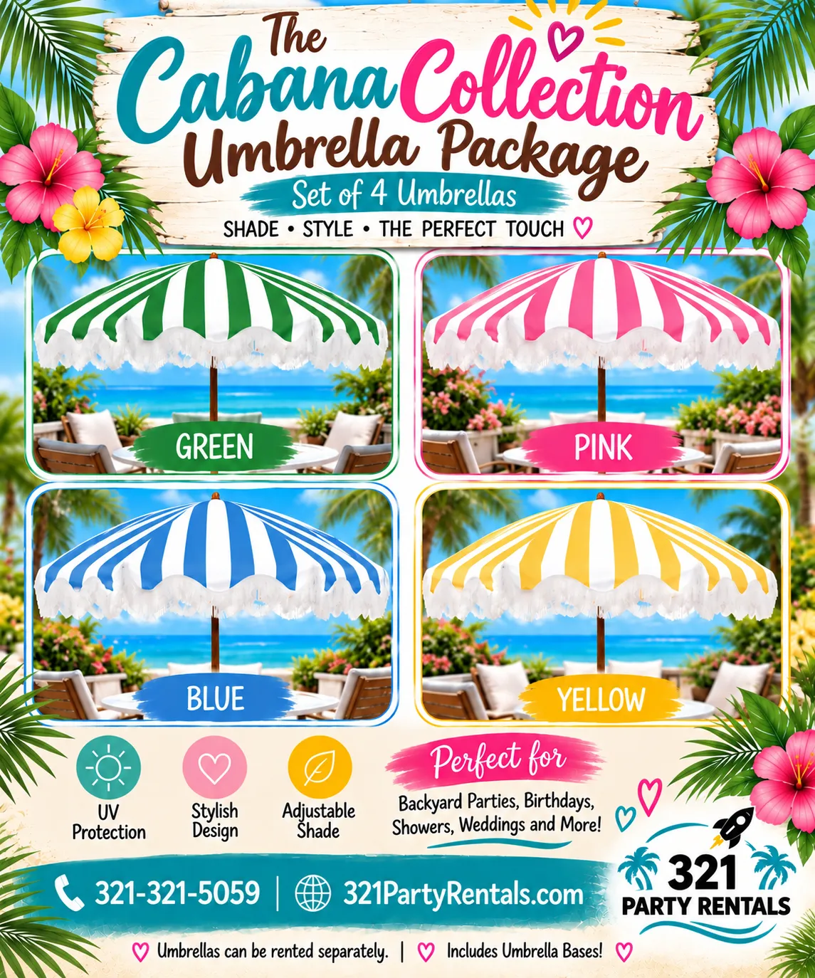 Tables, Chairs and Umbrellas