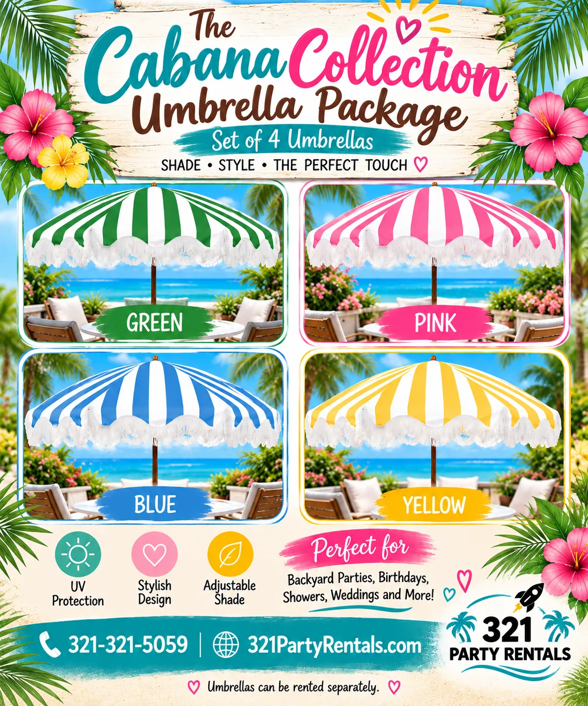 Cabana Umbrella Package