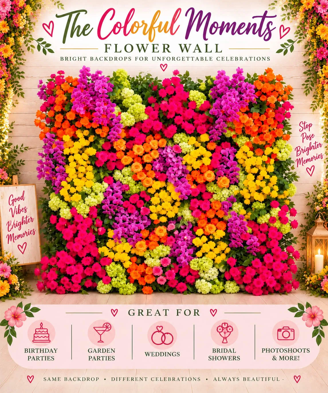 Flower Wall & Stand