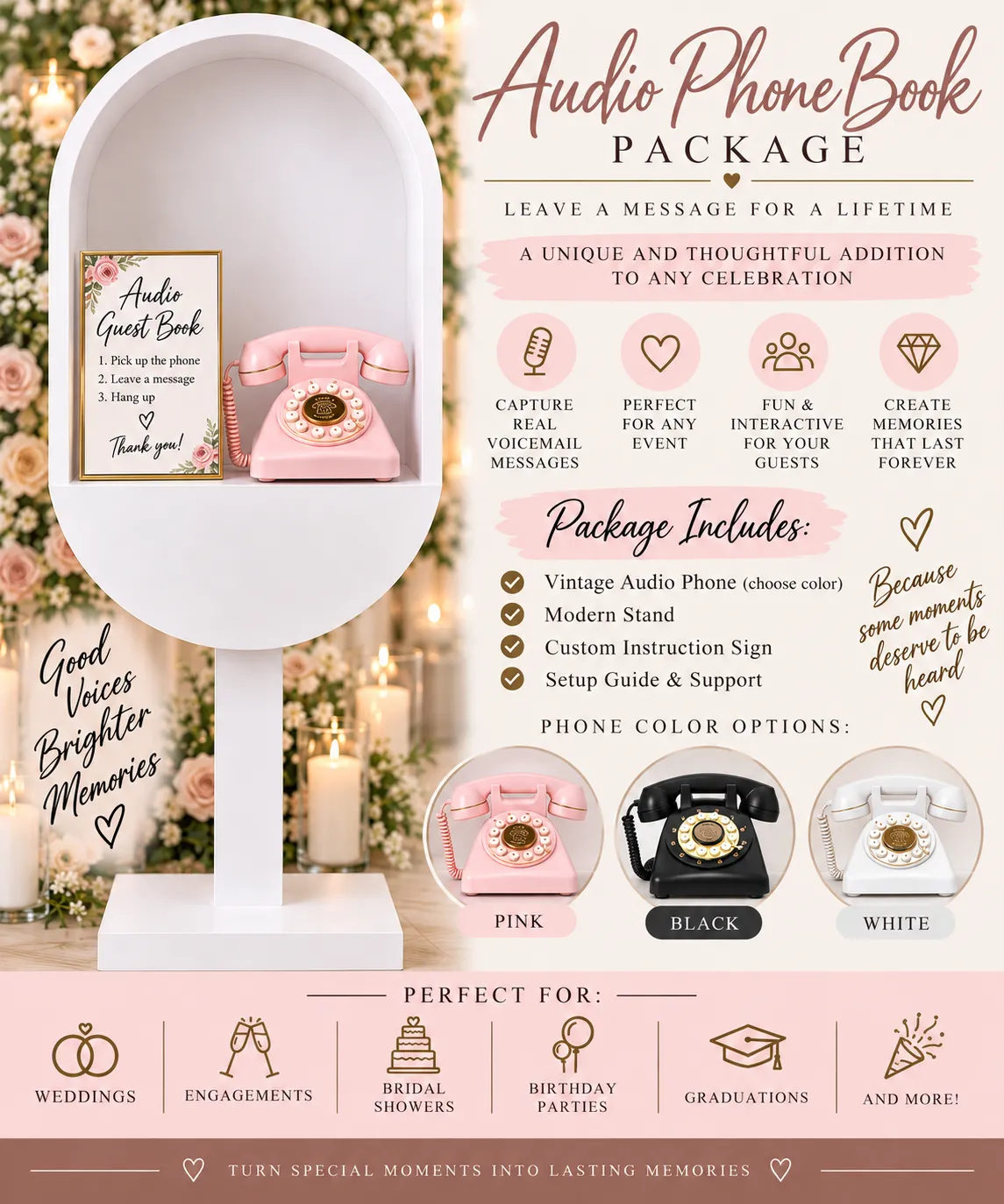 Audio Guest Book and Stand Package