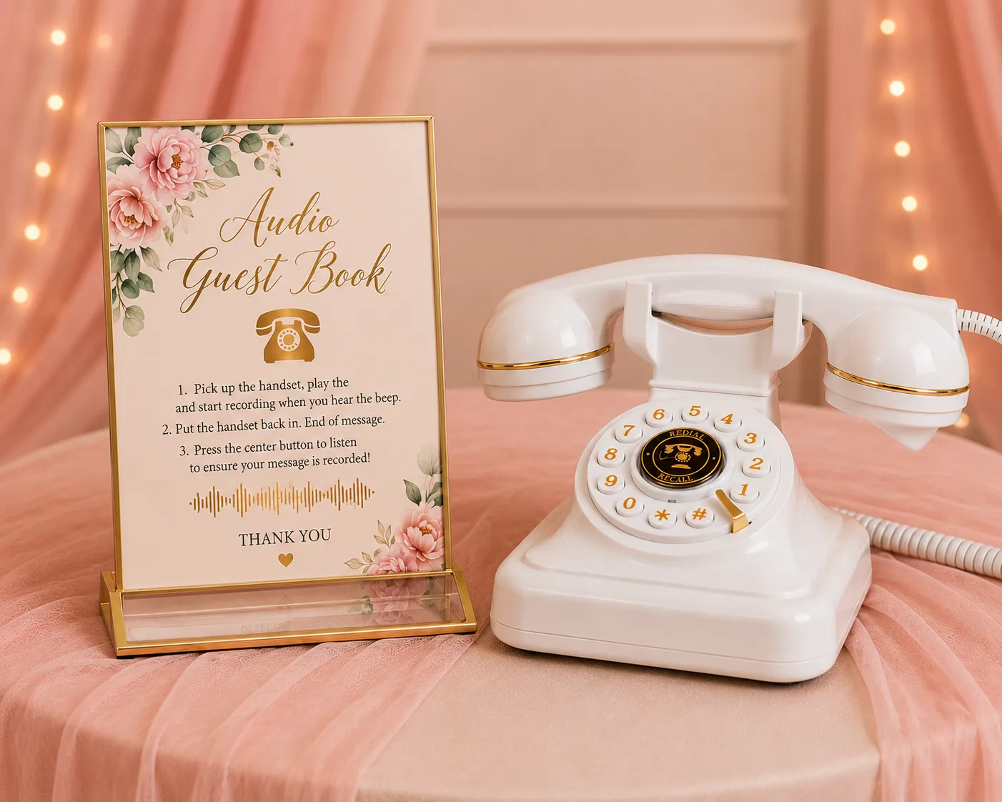 Audio Guest Book & Sign - White