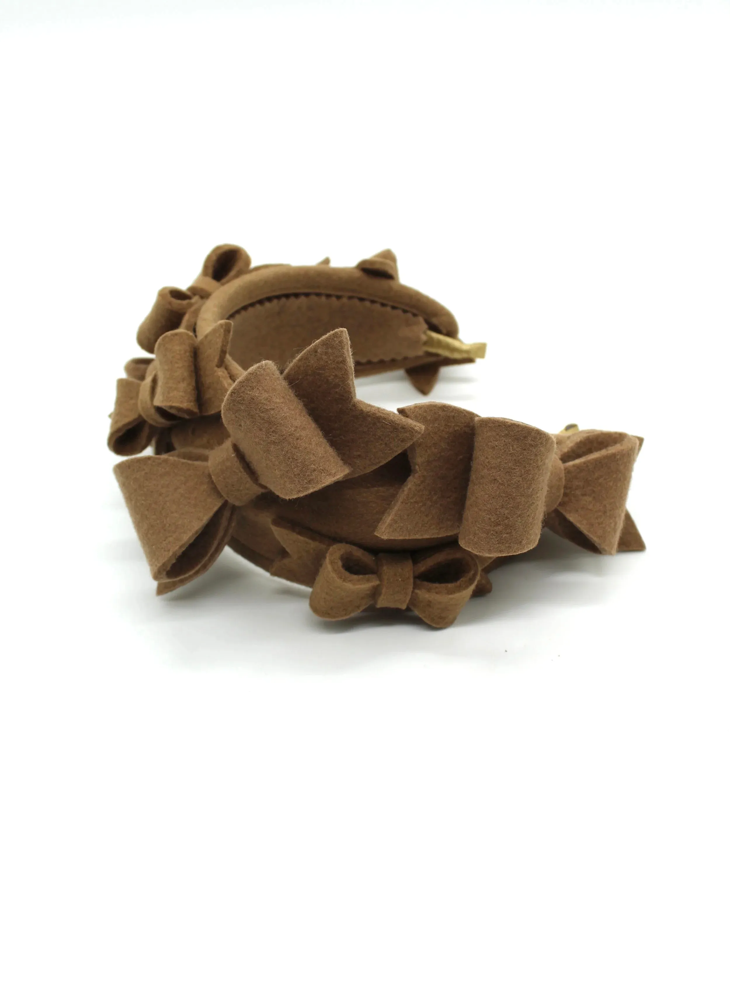 Bamboo Mini Bow Headband - Camel