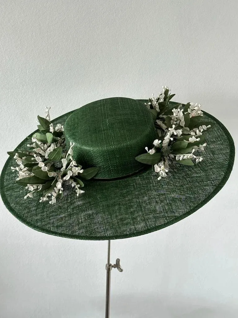 Sara - Dark Green & White