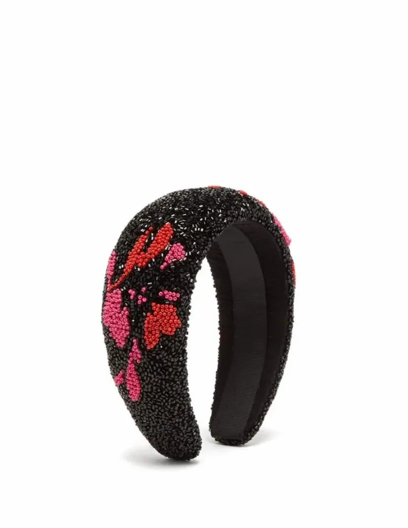 Sequin Headband - Black red and pink