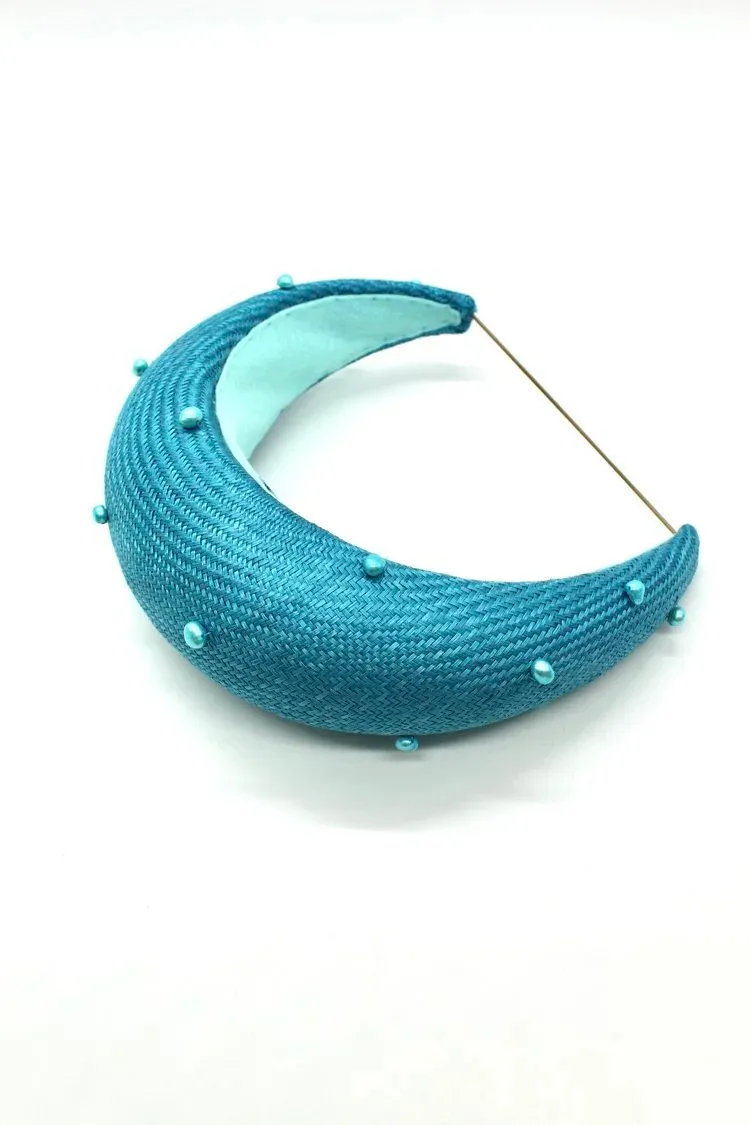 Teal Pearl Stud Headband